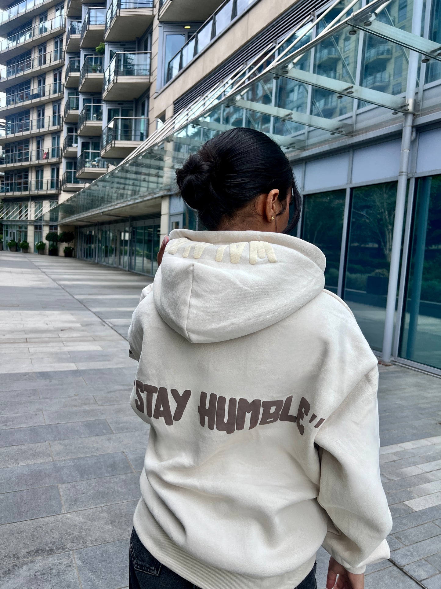"Stay Humble" Cream/Brown Pullover