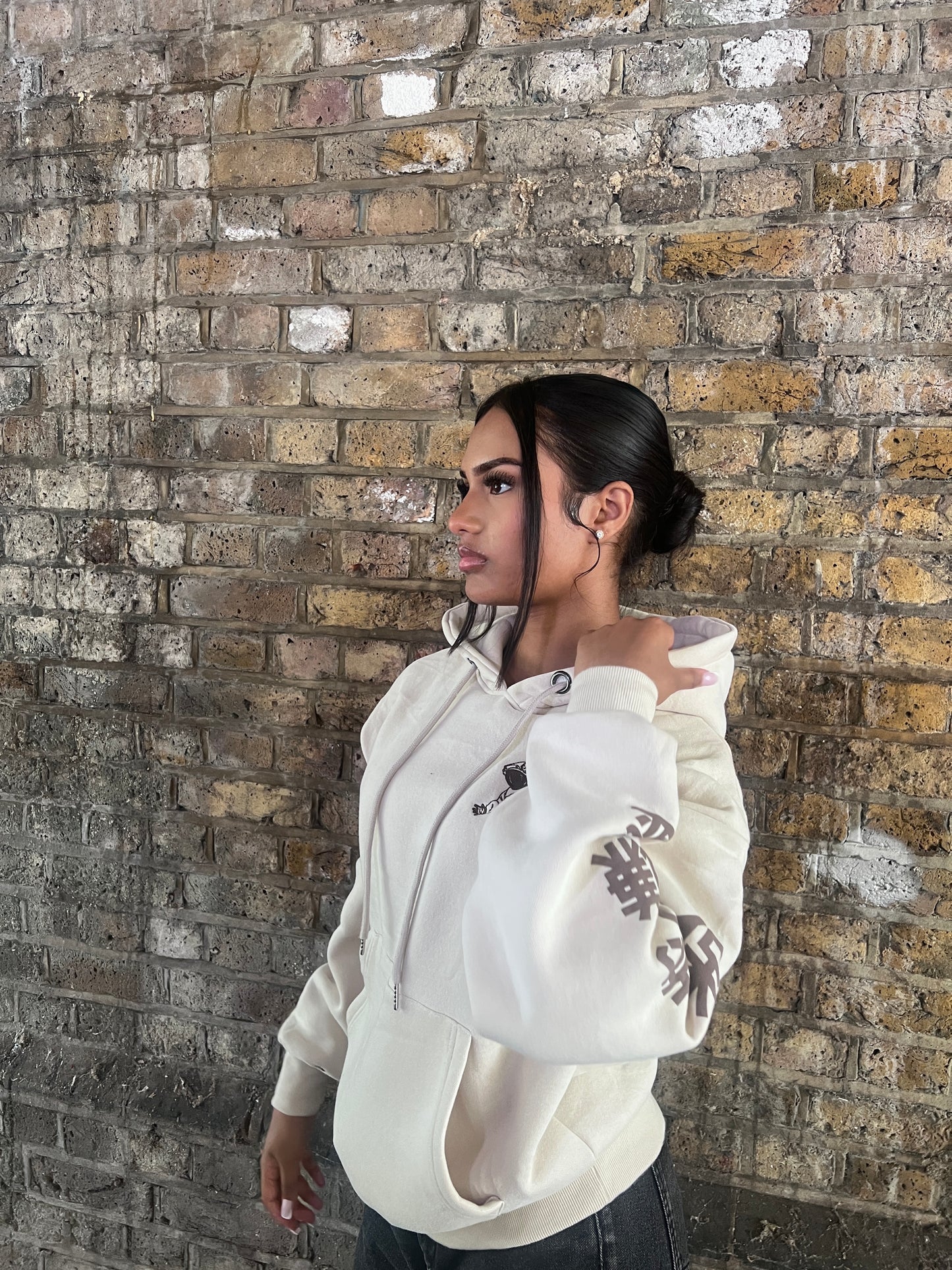 "Stay Humble" Cream/Brown Pullover