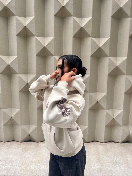 "Stay Humble" Cream/Brown Pullover