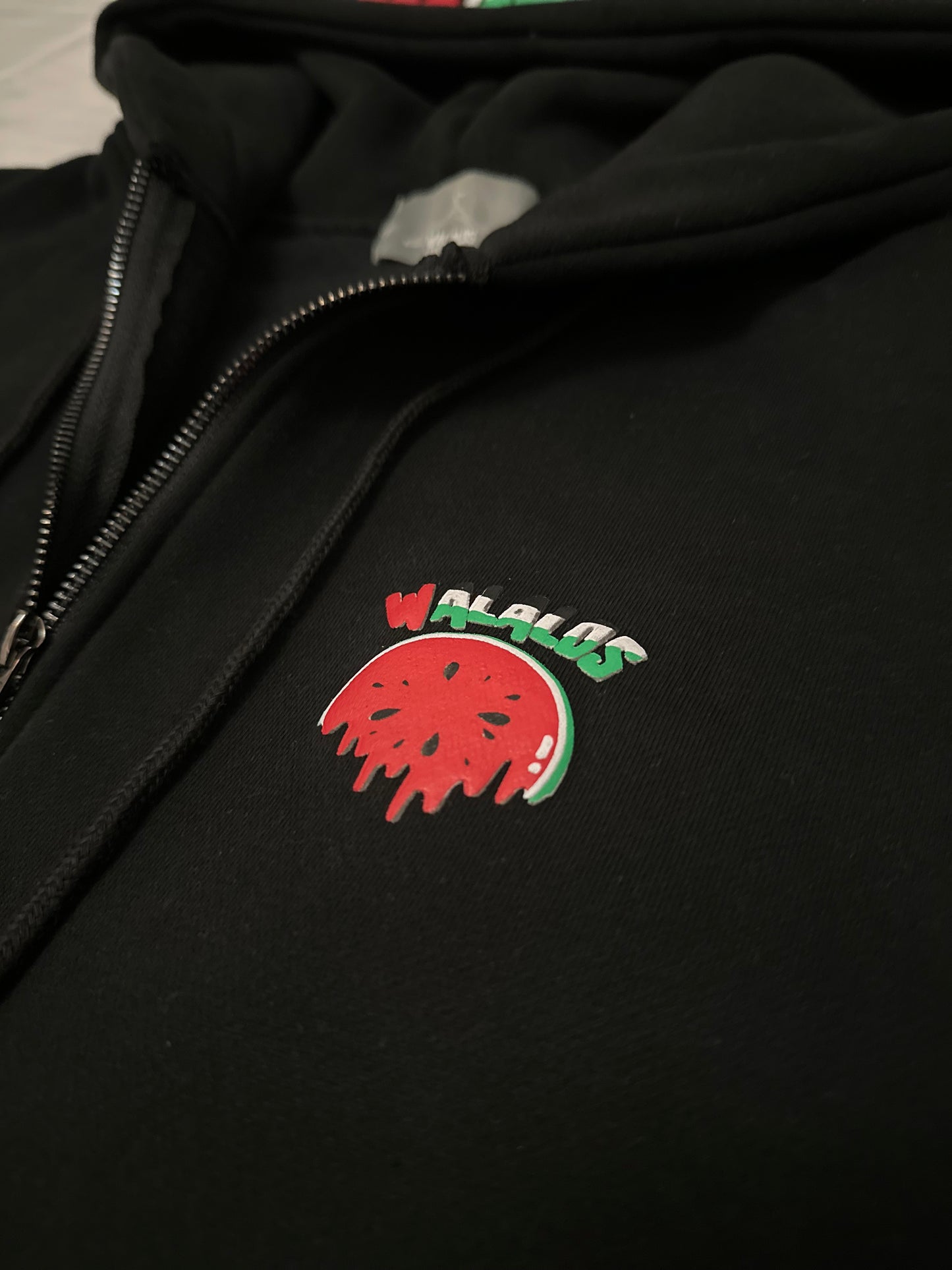 "FREE PALESTINE" Zip-Up Hoodie